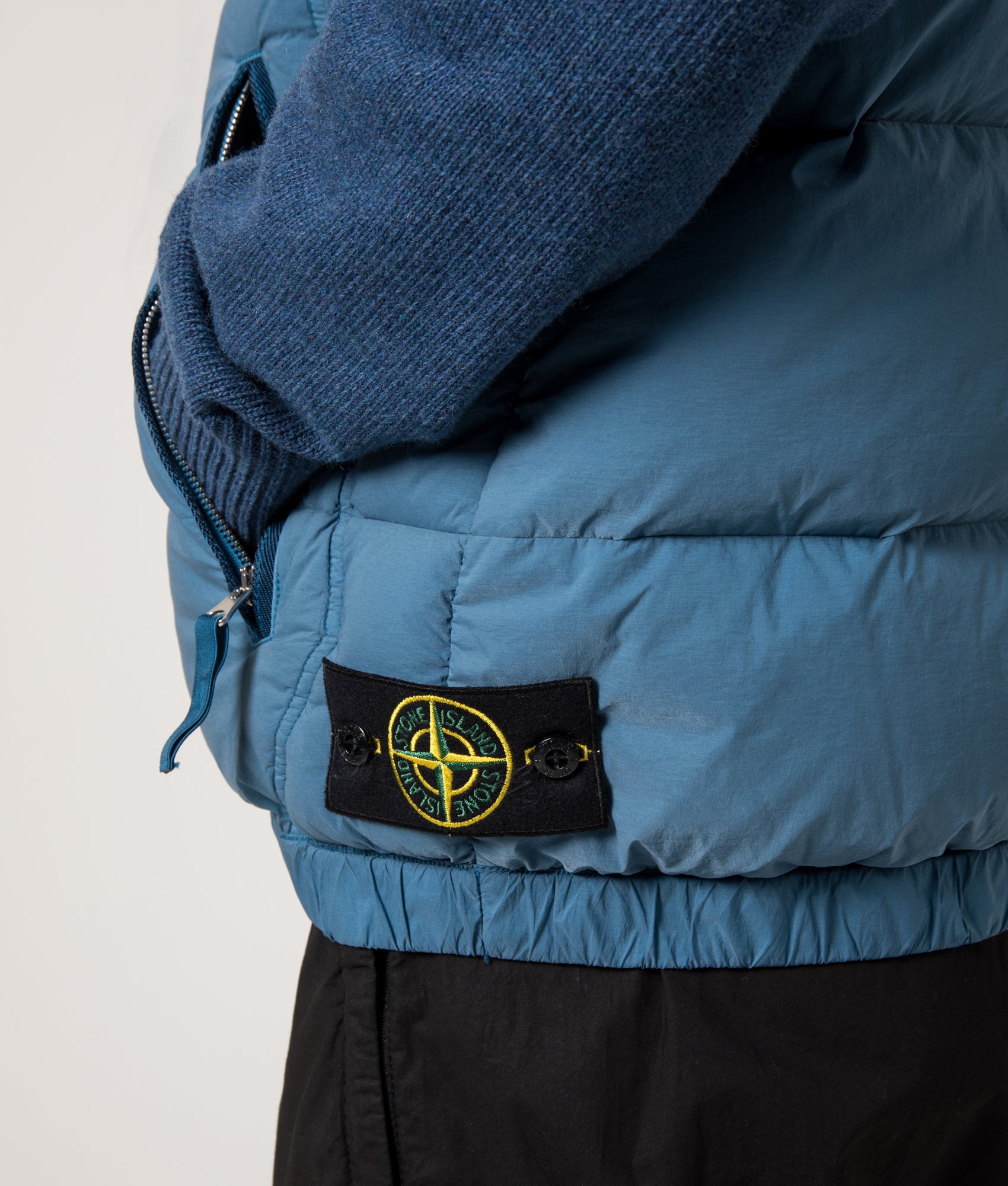 Seamless Tunnel Vest. Shot by EQVVS. Model detail shot.