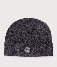 Reflective Knit Beanie: V0M29 Black Melange 
