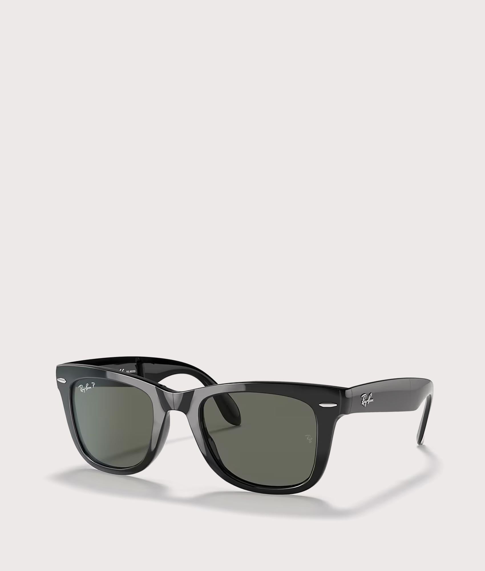 Wayfarer Folding Classic Sunglasses. Shot by EQVVS. Front angled shot.