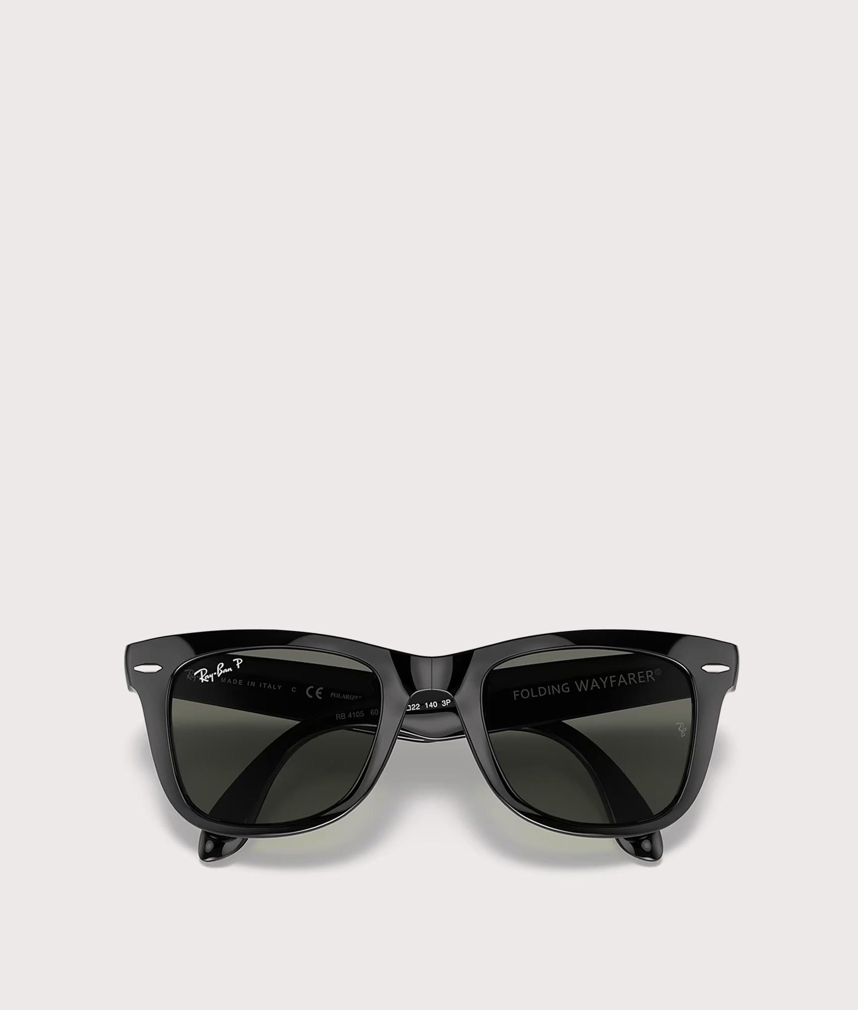Wayfarer Folding Classic Sunglasses. Shot by EQVVS. Front lense shot.