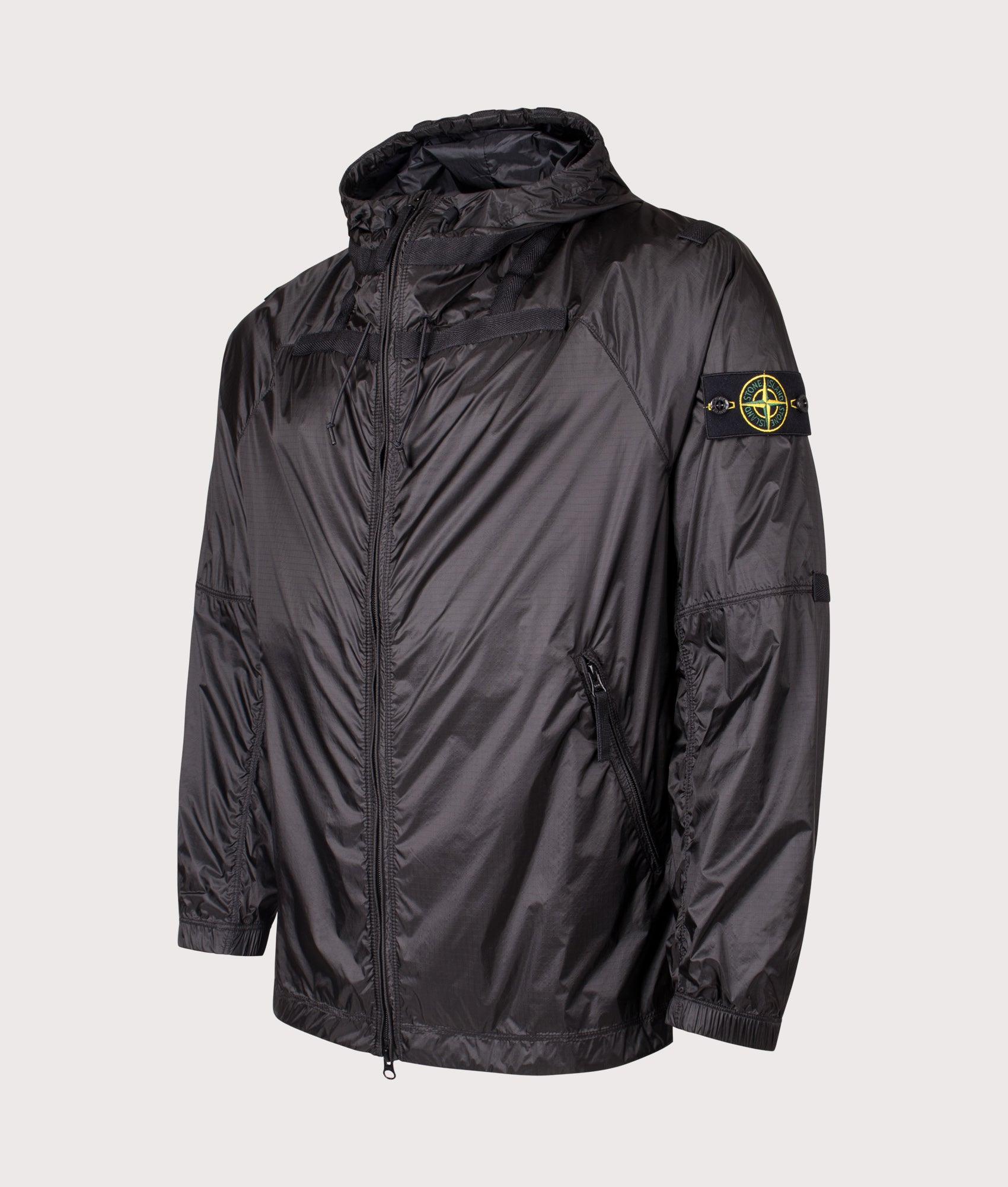 Ripstop Light Nylon Jacket. Shot by EQVVS. Front angled shot.