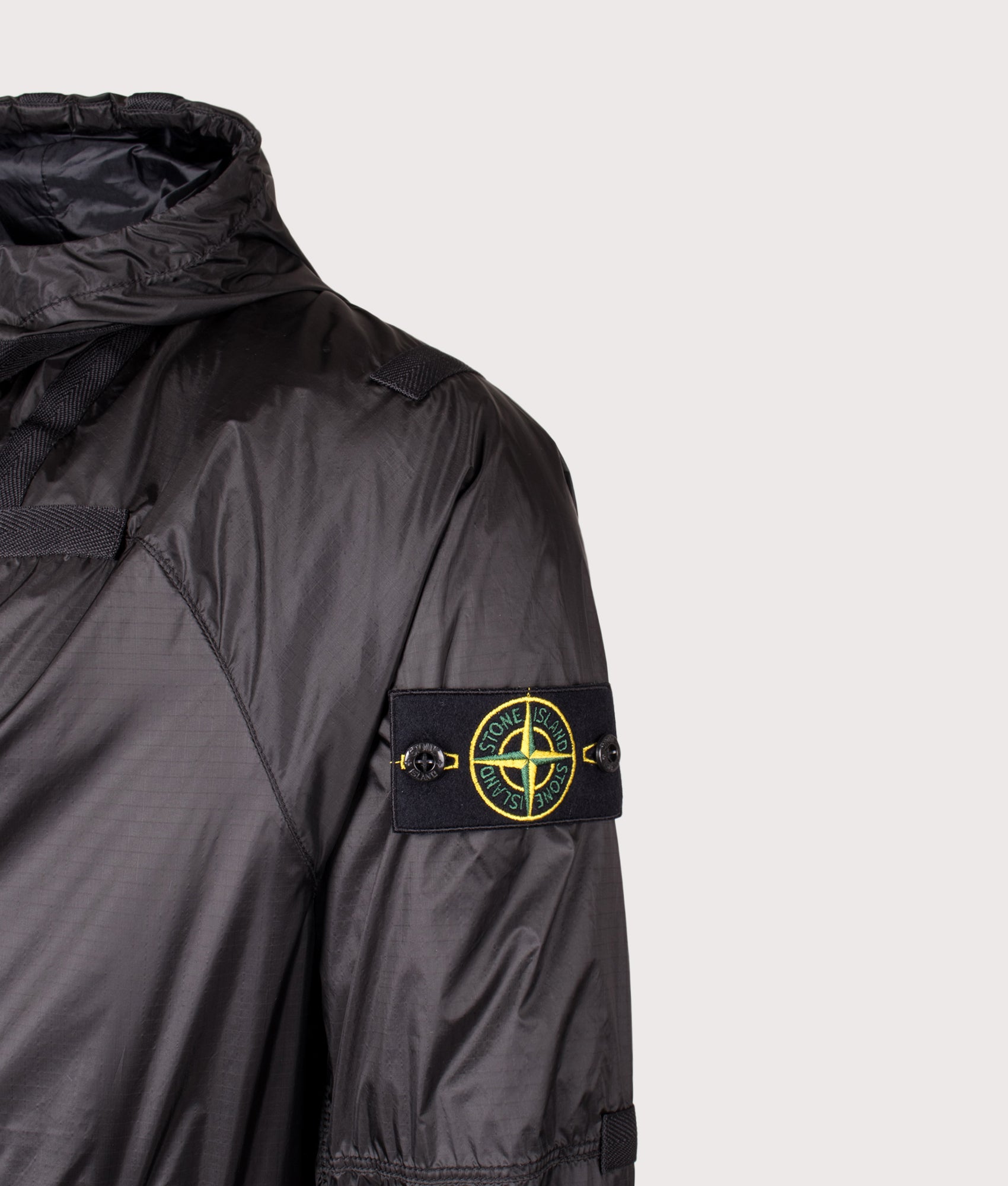 Ripstop Light Nylon Jacket. Shot by EQVVS. Detail sleeve shot.