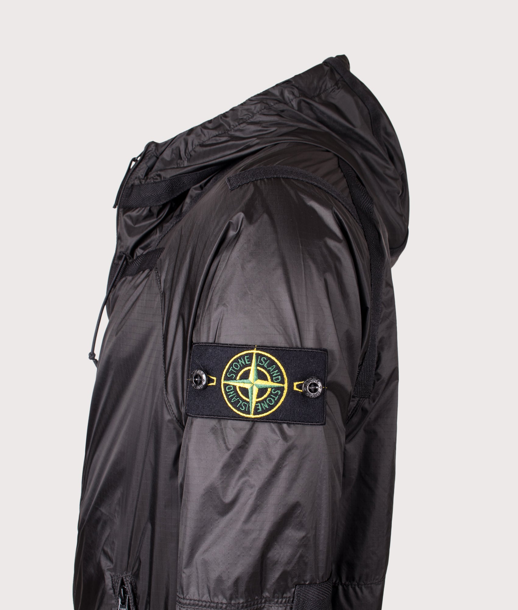 Ripstop Light Nylon Jacket. Shot by EQVVS. Side detail shot.