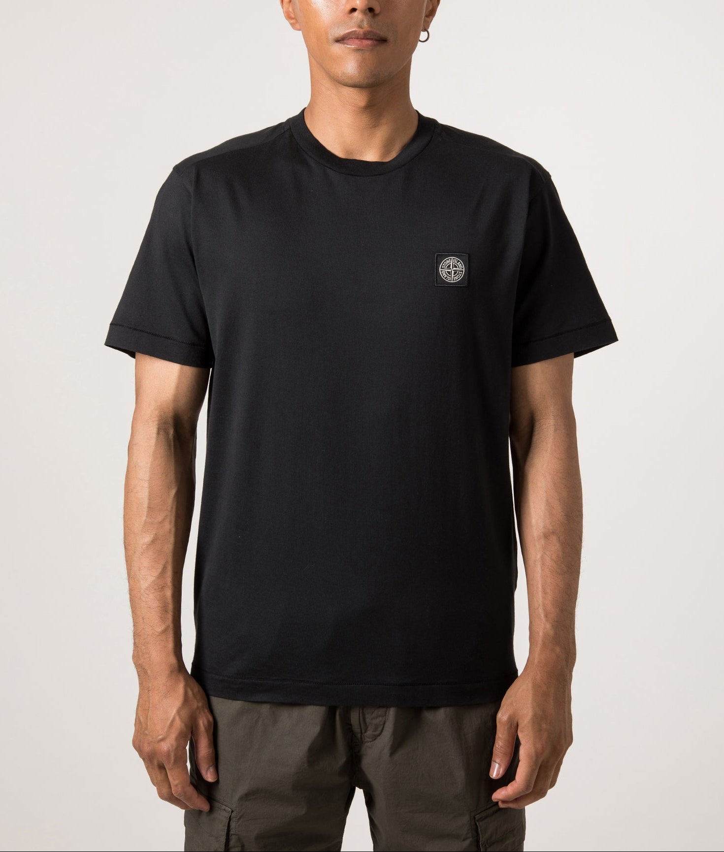 Cotton Jersey T-Shirt. Shot by EQVVS. Model front shot.