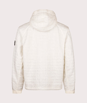 Stone Island Crinkles Reps NY Quilted-TC Jacket in Ivory at EQVVS Menswear.  Back shot.