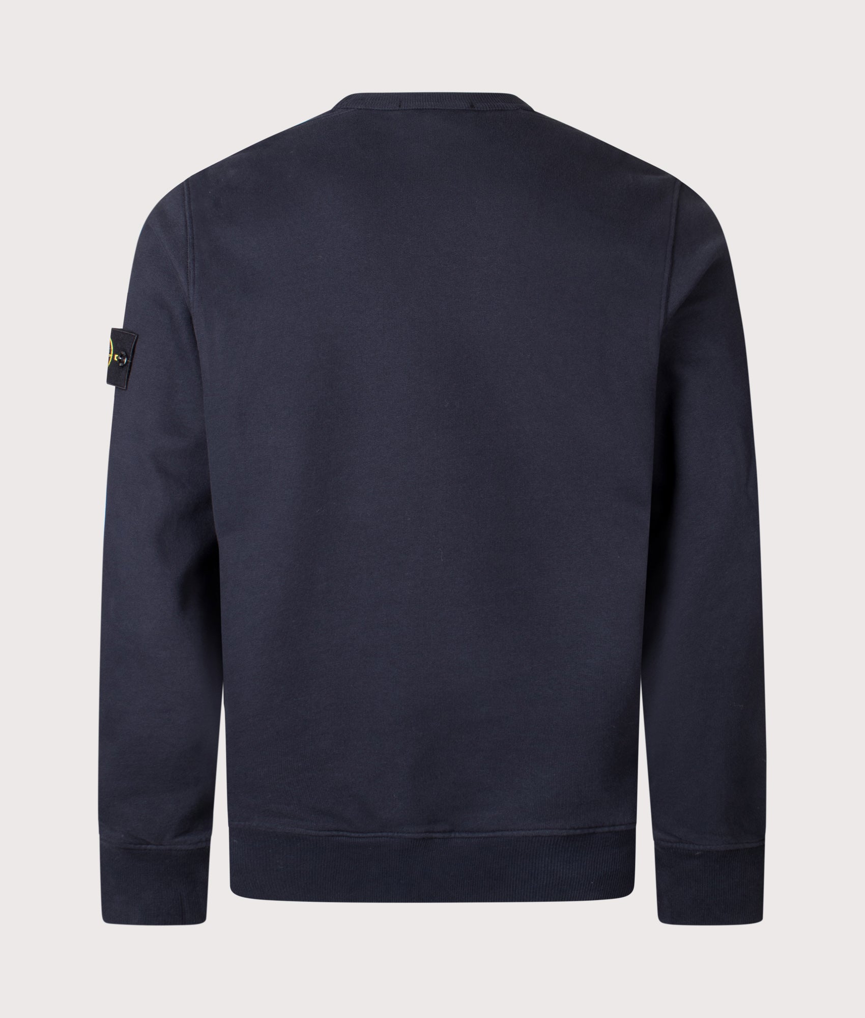 Brushed Organic Cotton Sweatshirt in Navy Blue | STONE ISLAND | EQVVS