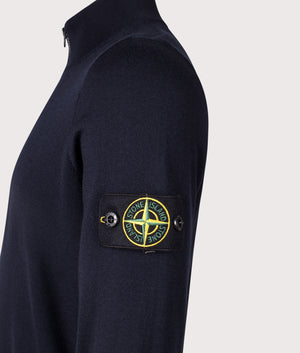 Ribbed Quarter Zip Knit. Shot by EQVVS. Sleeve shot.