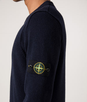 Lambswool Crew Neck Jumper. Shot by EQVVS. Detail model shot.