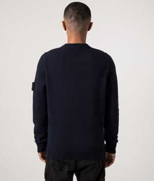 Lambswool Crew Neck Jumper. Shot by EQVVS. Back model shot.