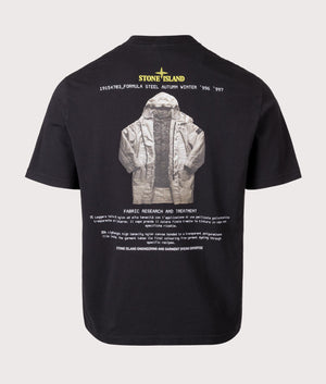 Organic Cotton Archivio T-Shirt by Stone Island in Black. Shot by EQVVS. Back shot.