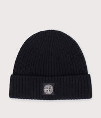 Wool Knit Beanie: V0029 Black 