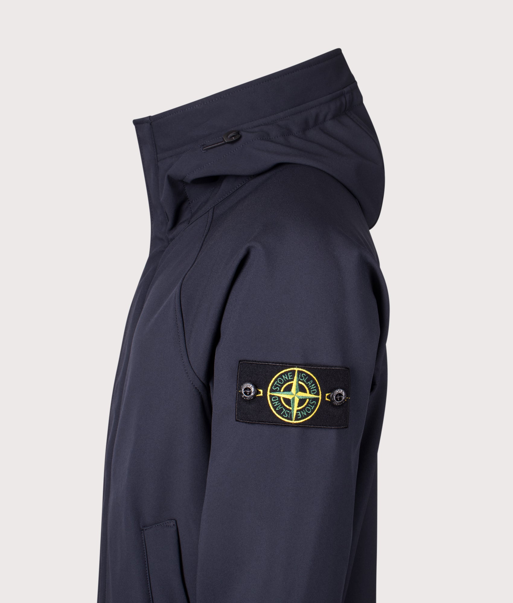 Hooded Soft Shell Jacket. Shot by EQVVS. Detail shot.