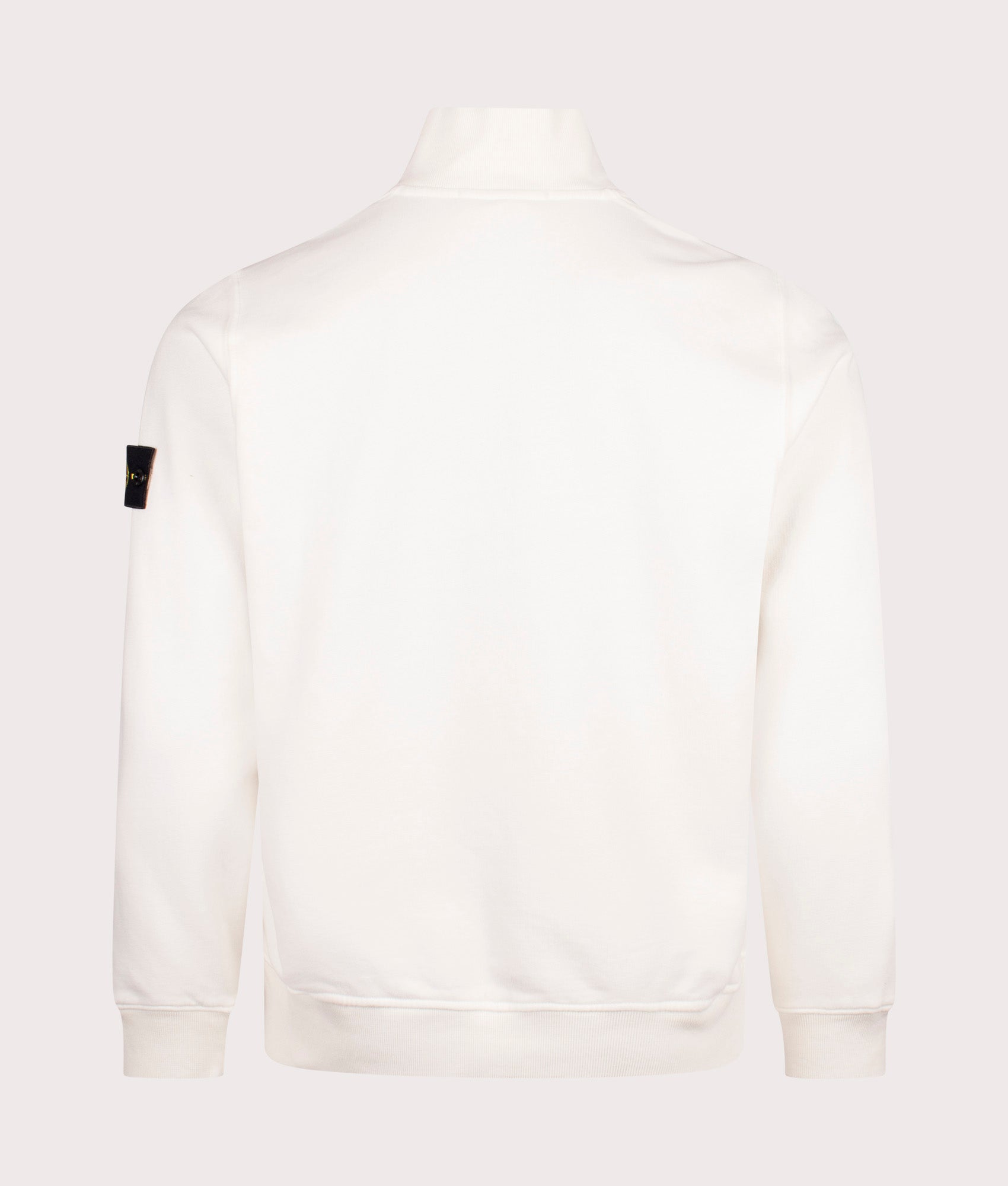 Half Zip Sweatshirt in Ivory. 100% Cotton | Stone Island | Shot at EQVVS | Back shot 