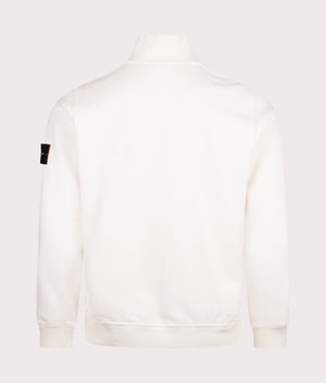Half Zip Sweatshirt in Ivory. 100% Cotton | Stone Island | Shot at EQVVS | Back shot 