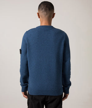 Lambswool Crew Neck Jumper. Shot by EQVVS. Back model shot.