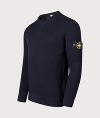 Wool Crew Neck Jumper: V0020 Navy Blue 