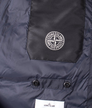 Down Parka in Black | RDS Down | Stone Island | EQVVS | Inside  branding shot 