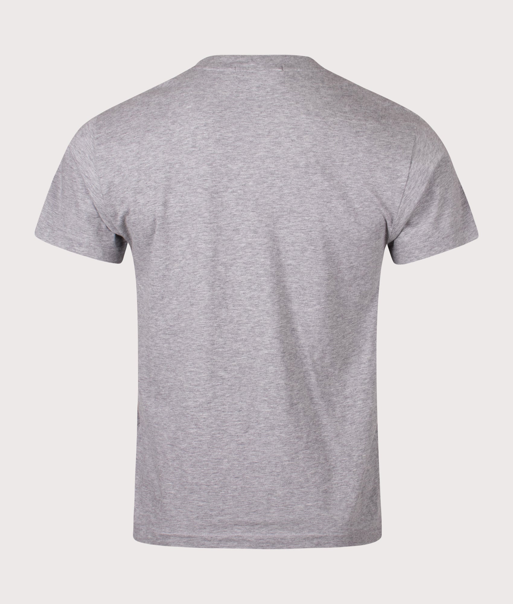 Slim Fit Patch Logo T-Shirt in Dark Grey . 100% Cotton | Stone Island | Shot at EQVVS | Back shot 