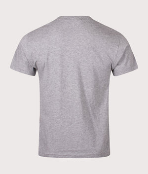 Slim Fit Patch Logo T-Shirt in Dark Grey . 100% Cotton | Stone Island | Shot at EQVVS | Back shot 