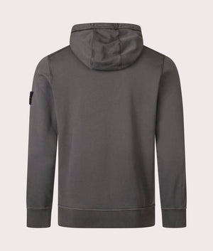 Organic Cotton Hoodie in Lead Grey | 100% Cotton | Stone Island | EQVVS | Back shot 