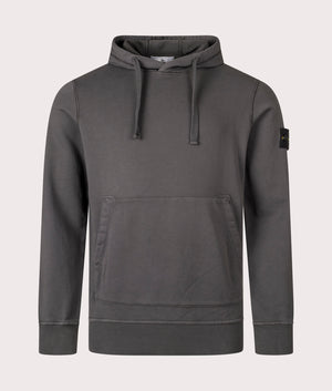 Organic Cotton Hoodie in Lead Grey | 100% Cotton | Stone Island | EQVVS | Front shot 