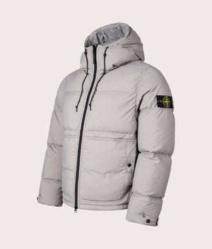 Down Parka in Cement | RDS Down | Stone Island | EQVVS | Front angle shot 