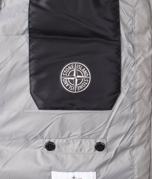 Down Parka in Cement | RDS Down | Stone Island | EQVVS | Inside branding shot 