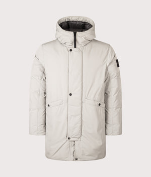 Micro Twill Down Parka. Shot by EQVVS. Front shot.