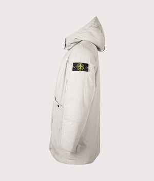 Micro Twill Down Parka. Shot by EQVVS. Side detail shot.