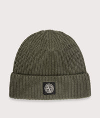 Light RWS Geelong Wool Beanie: V0054 Military Green 