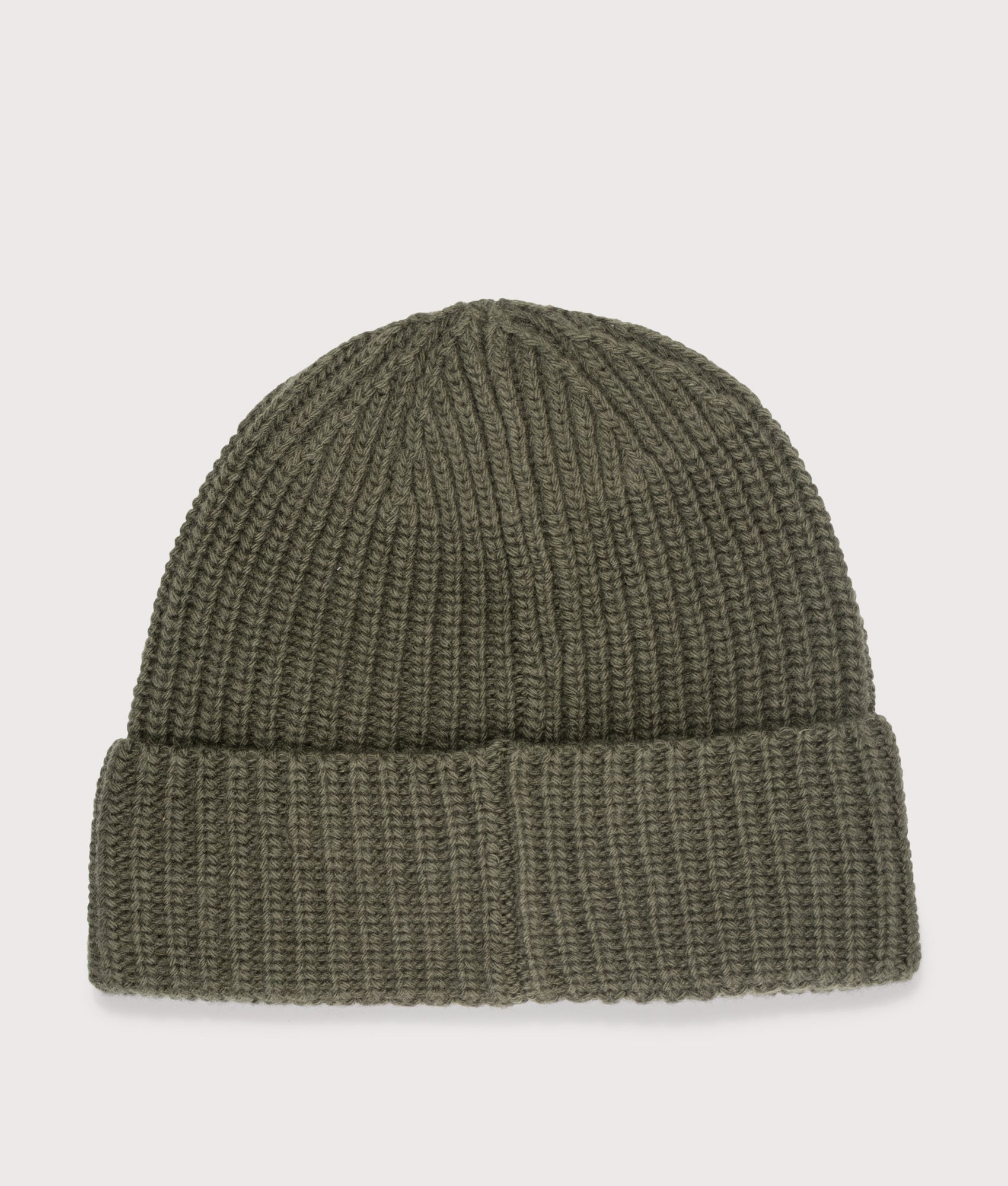 Light RWS Geelong Wool Beanie in Military Green | 100% Wool | Stone Island | EQVVS | Back shot 