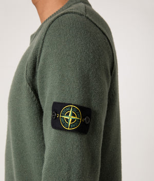 Lambswool Crew Neck Jumper. Shot by EQVVS. Detail model shot.