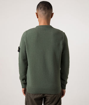 Lambswool Crew Neck Jumper. Shot by EQVVS. Back model shot.