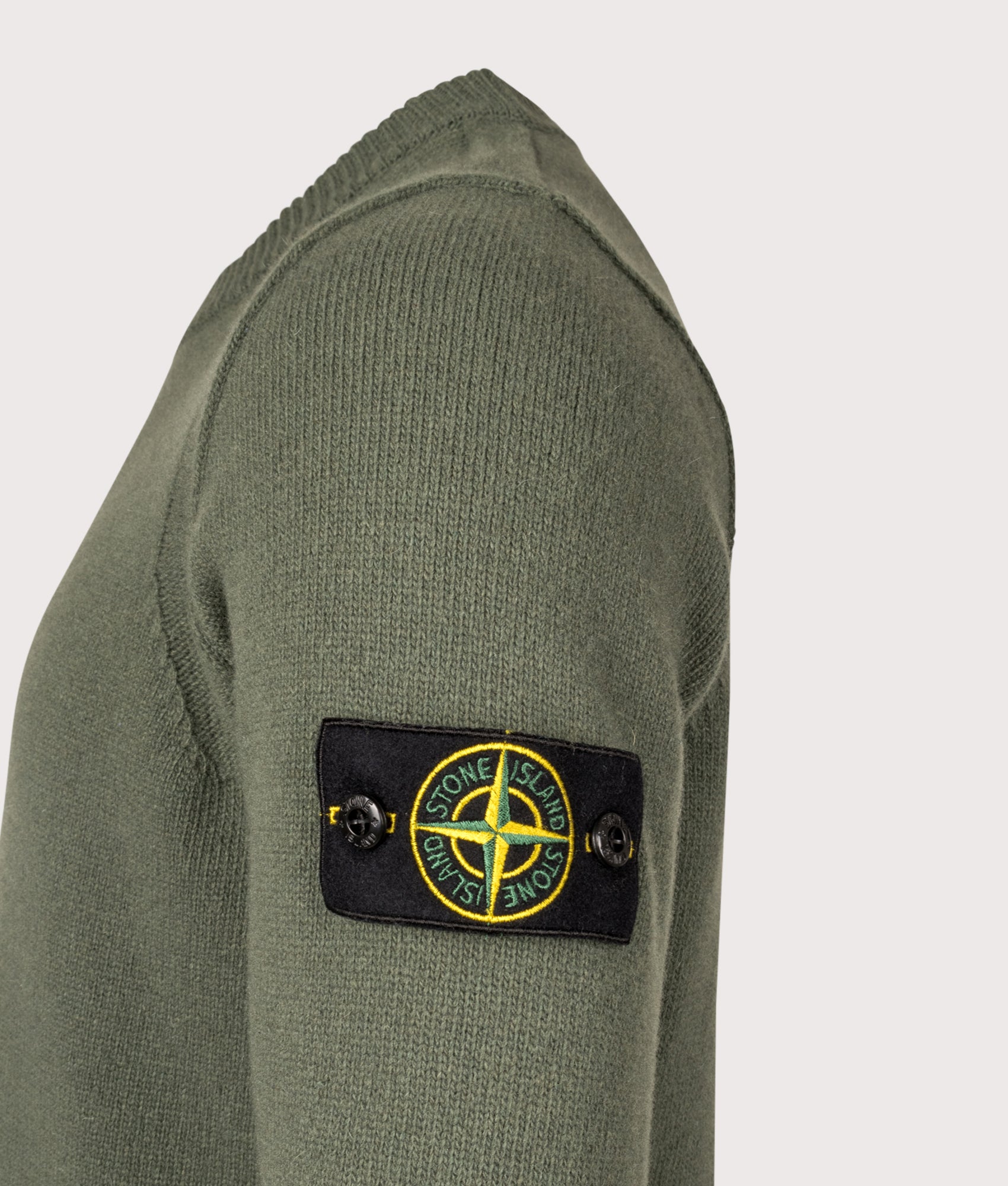 Lambswool Crew Neck Jumper. Shot by EQVVS. Detail sleeve shot.