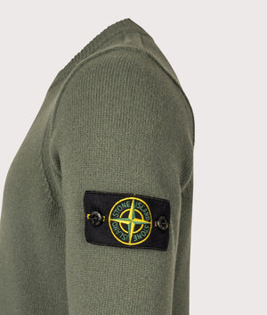 Lambswool Crew Neck Jumper. Shot by EQVVS. Detail sleeve shot.