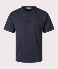 Logo Embroidery T-Shirt: V0020 Navy Blue 