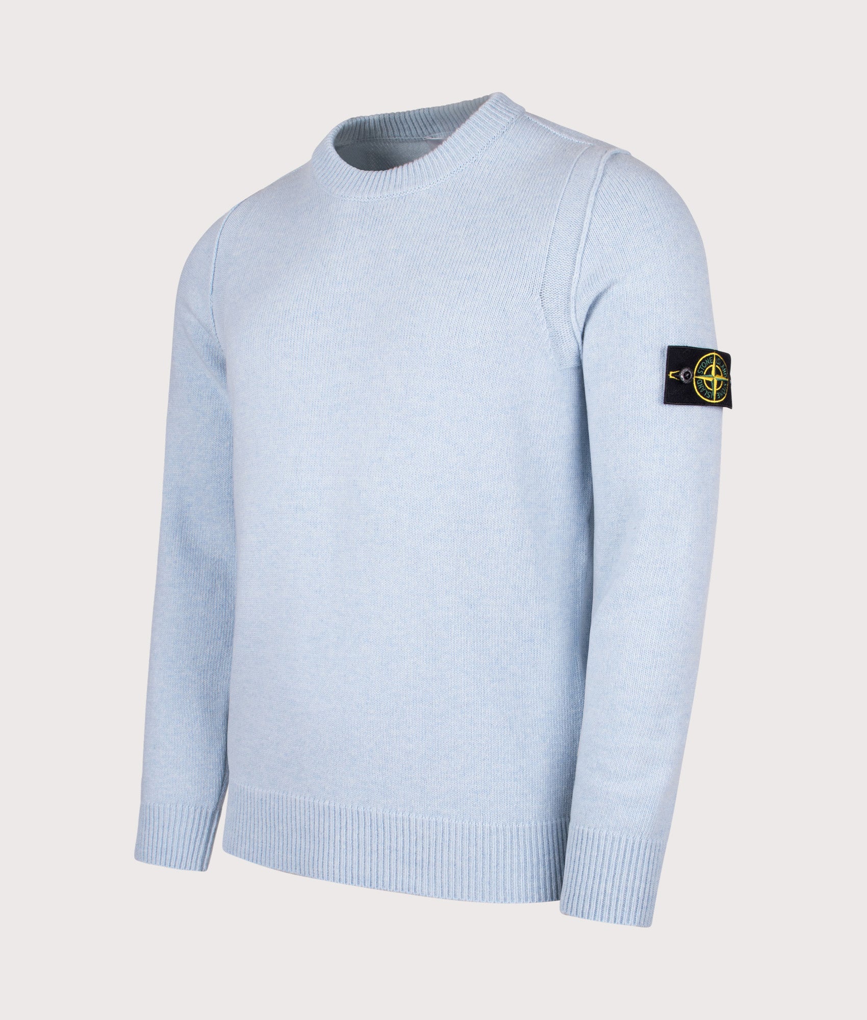 Lambswool Crew Neck Jumper. Shot by EQVVS. Angled front shot.