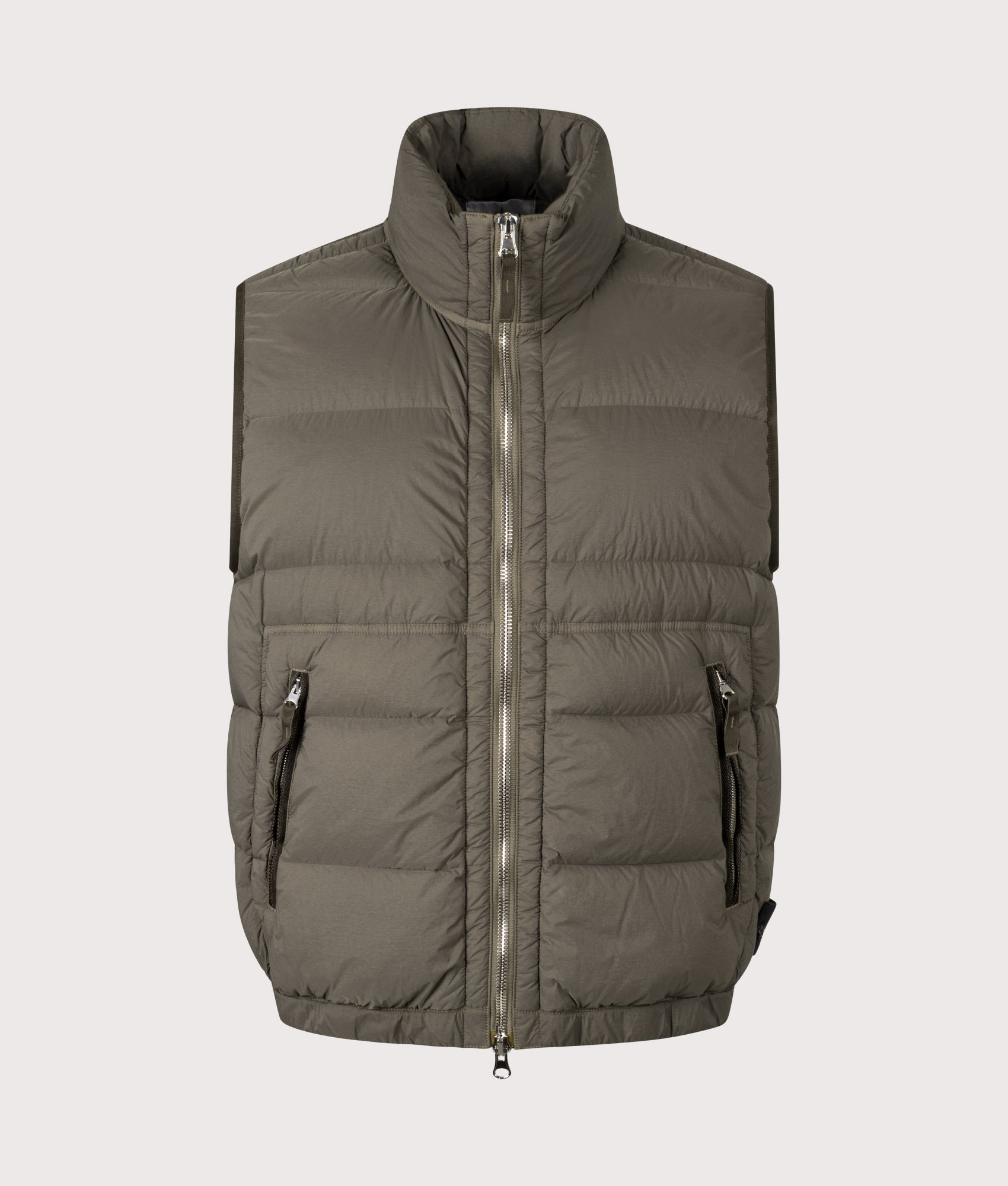 Seamless Tunnel Vest in Military Green | Polyamide Blend | Stone Island | EQVVS | Front shot