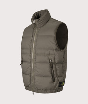 Seamless Tunnel Vest in Military Green | Polyamide Blend | Stone Island | EQVVS | Front angle shot 
