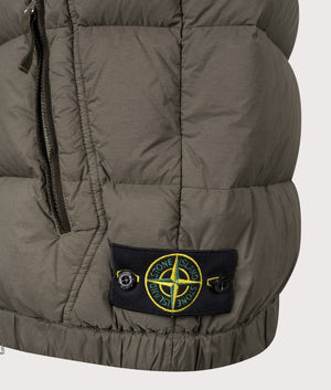 Seamless Tunnel Vest in Military Green | Polyamide Blend | Stone Island | EQVVS | Side detail shot 