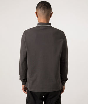 Pique Polo Shirt. Shot by EQVVS. Back model shot.