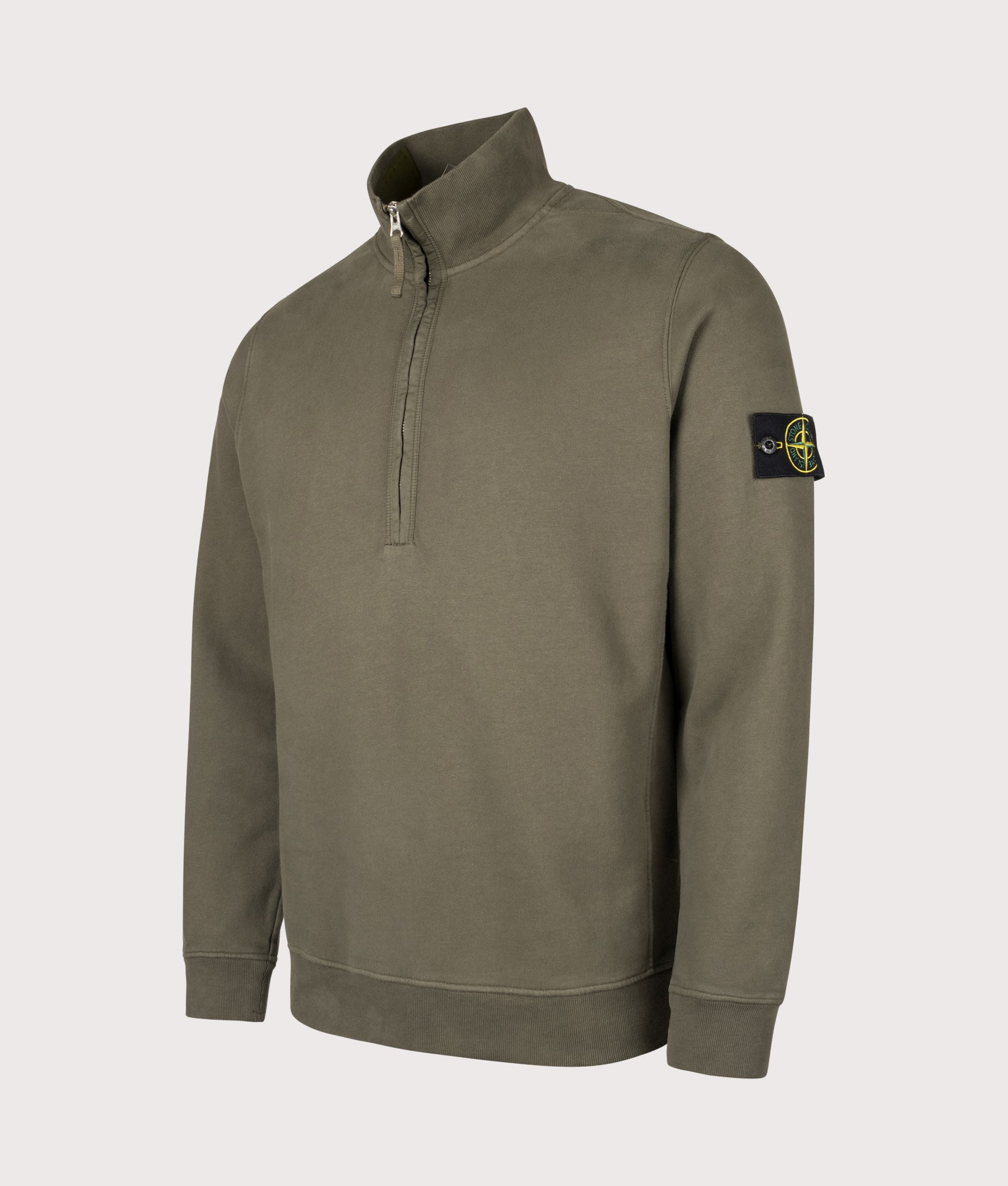 Organic Cotton Quarter Zip. Shot by EQVVS. Front angled shot.