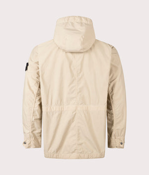 Light Compact Field Jacket by Stone Island in Desert. Shot by EQVVS. Back shot.
