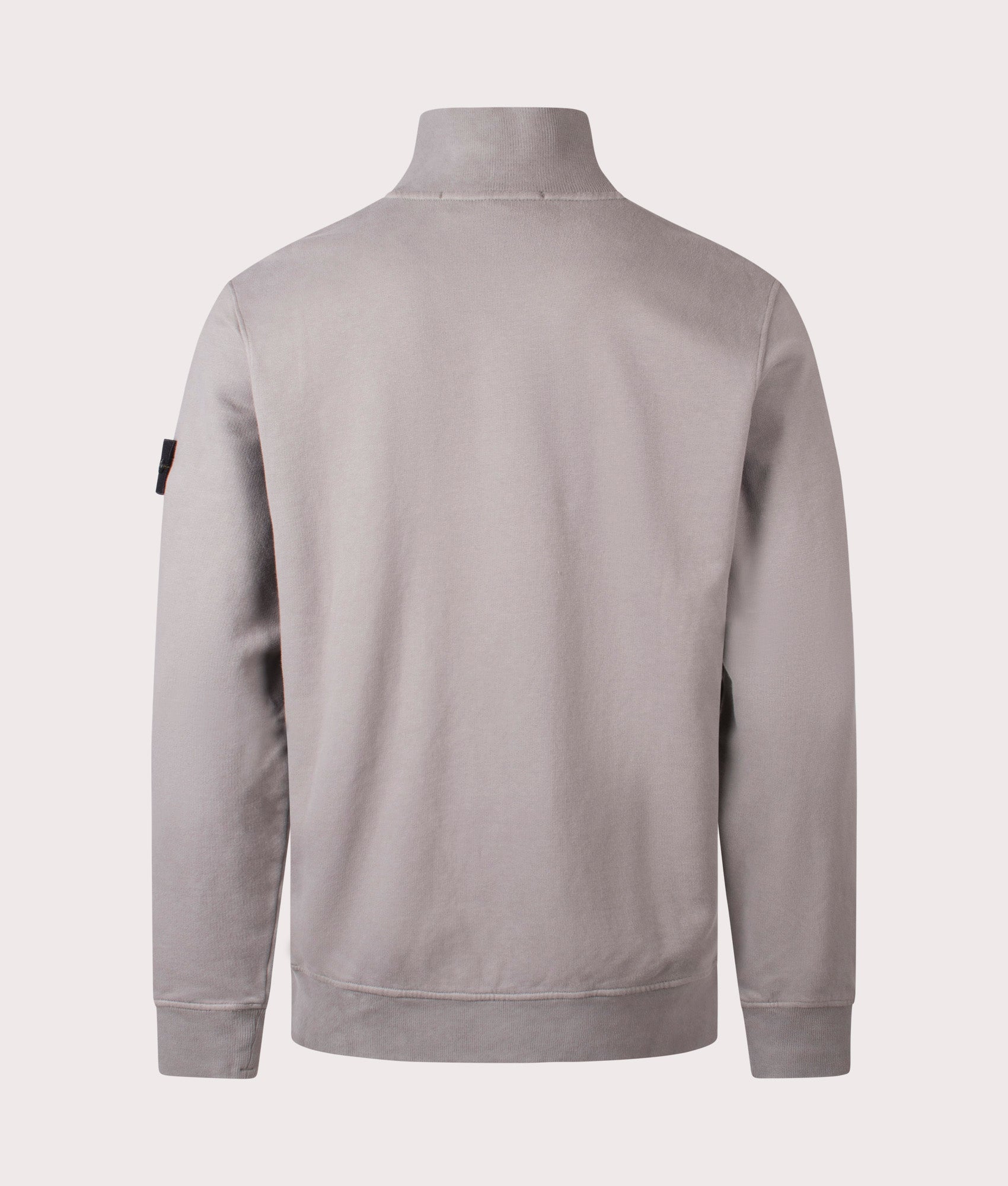 Organic Cotton Quarter Zip in Cement . 100% Organic Cotton | Stone Island | Shot at EQVVS | Back shot 