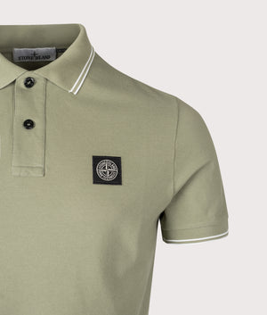 Compass Polo Shirt. Shot by EQVVS. Detail shot.