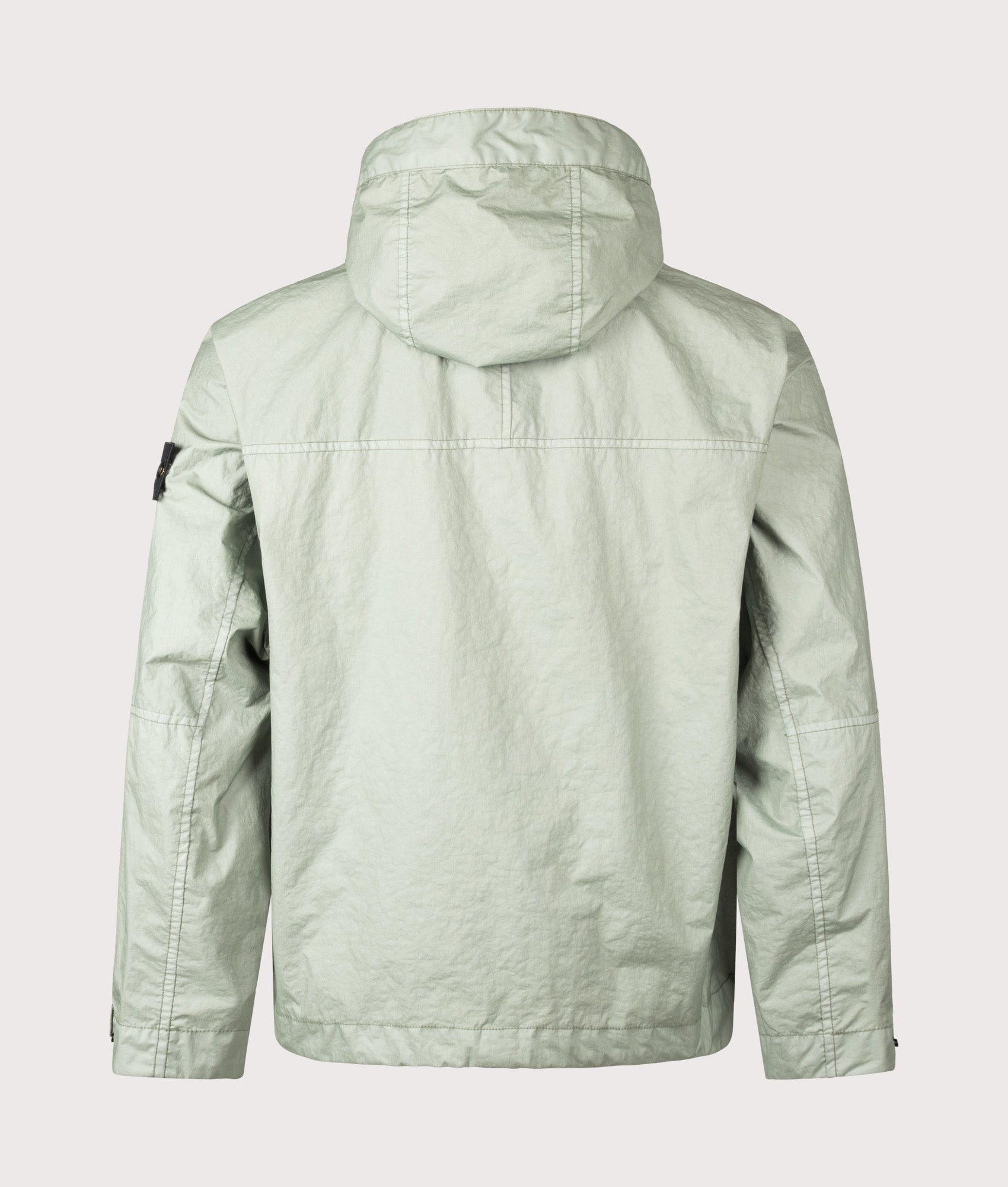 Stone Island Membrana 3L TC Jacket in Sage at EQVVS Menswear. Back shot.