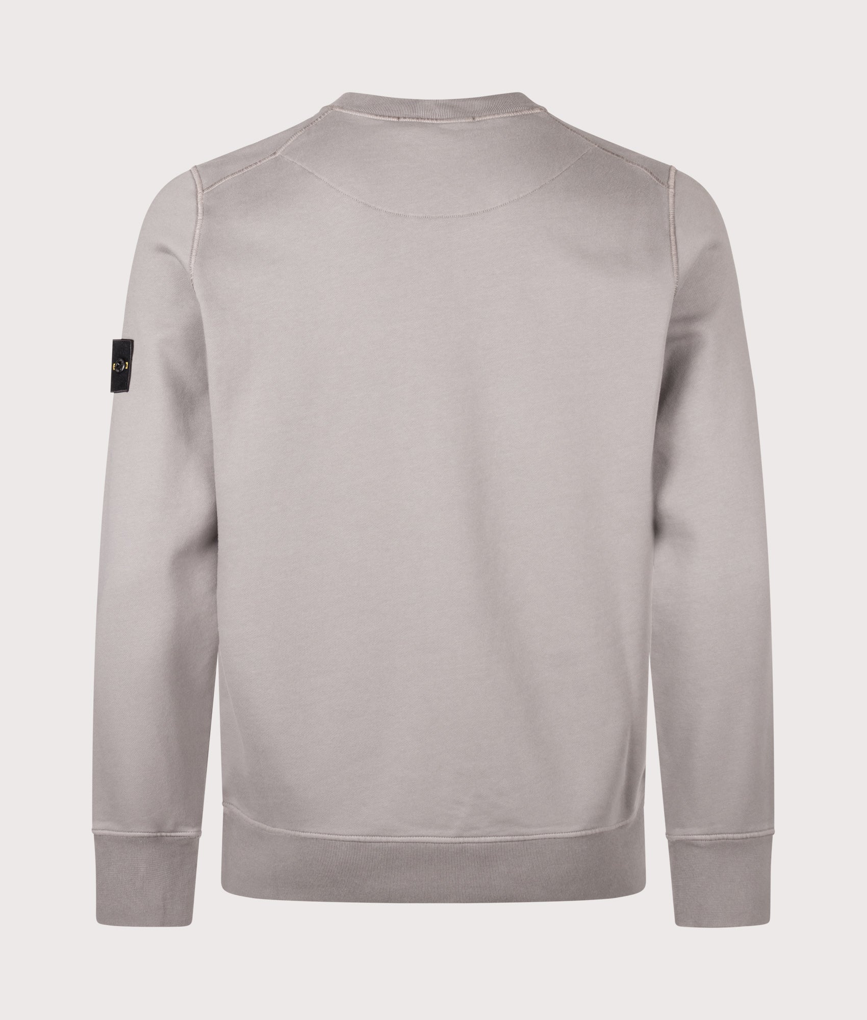 Stone Island Organic Cotton Fleece Sweatshirt in Gray at EQVVS Menswear. Back shot.