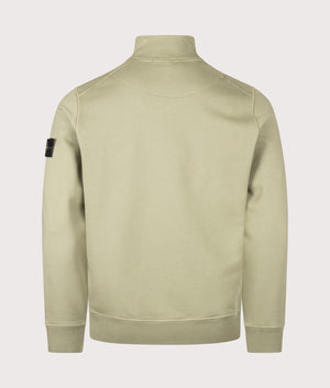 Organic Cotton Fleece Quarter Zip Sweatshirt | STONE ISLAND | EQVVS