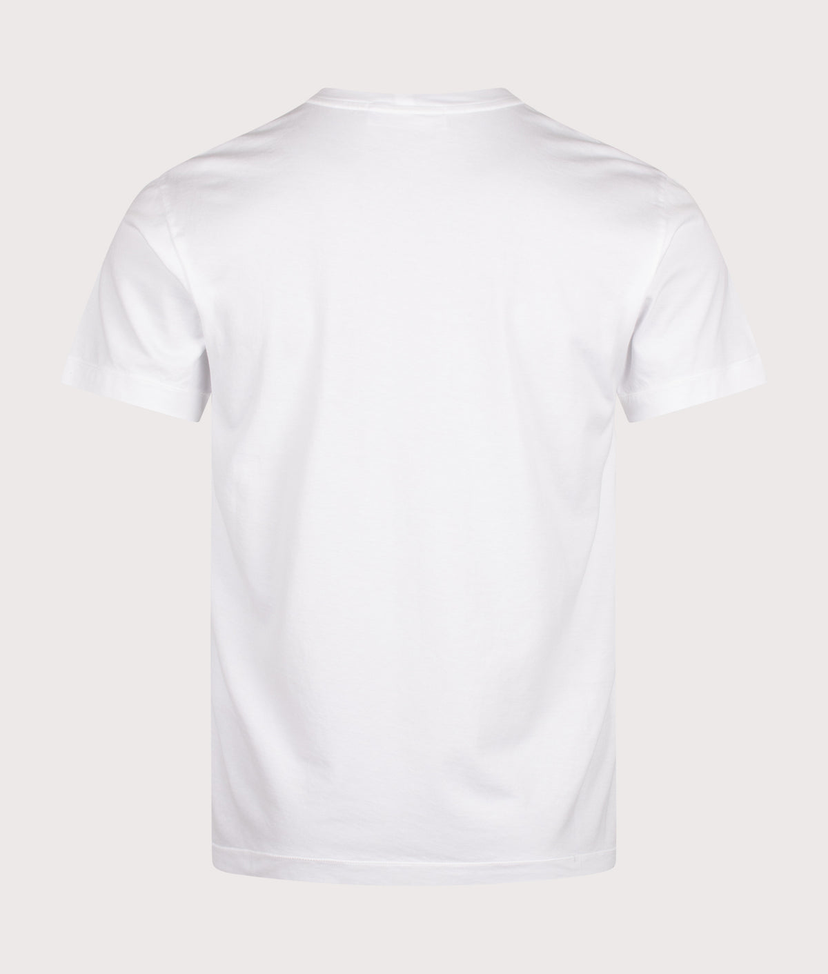 Stone Island Slim Fit 60/2 Cotton Jersey T-Shirt in White at EQVVS Menswear. Back shot.