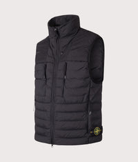 Seamless Tunnel Nylon Down-TC Vest: V0029 Black 